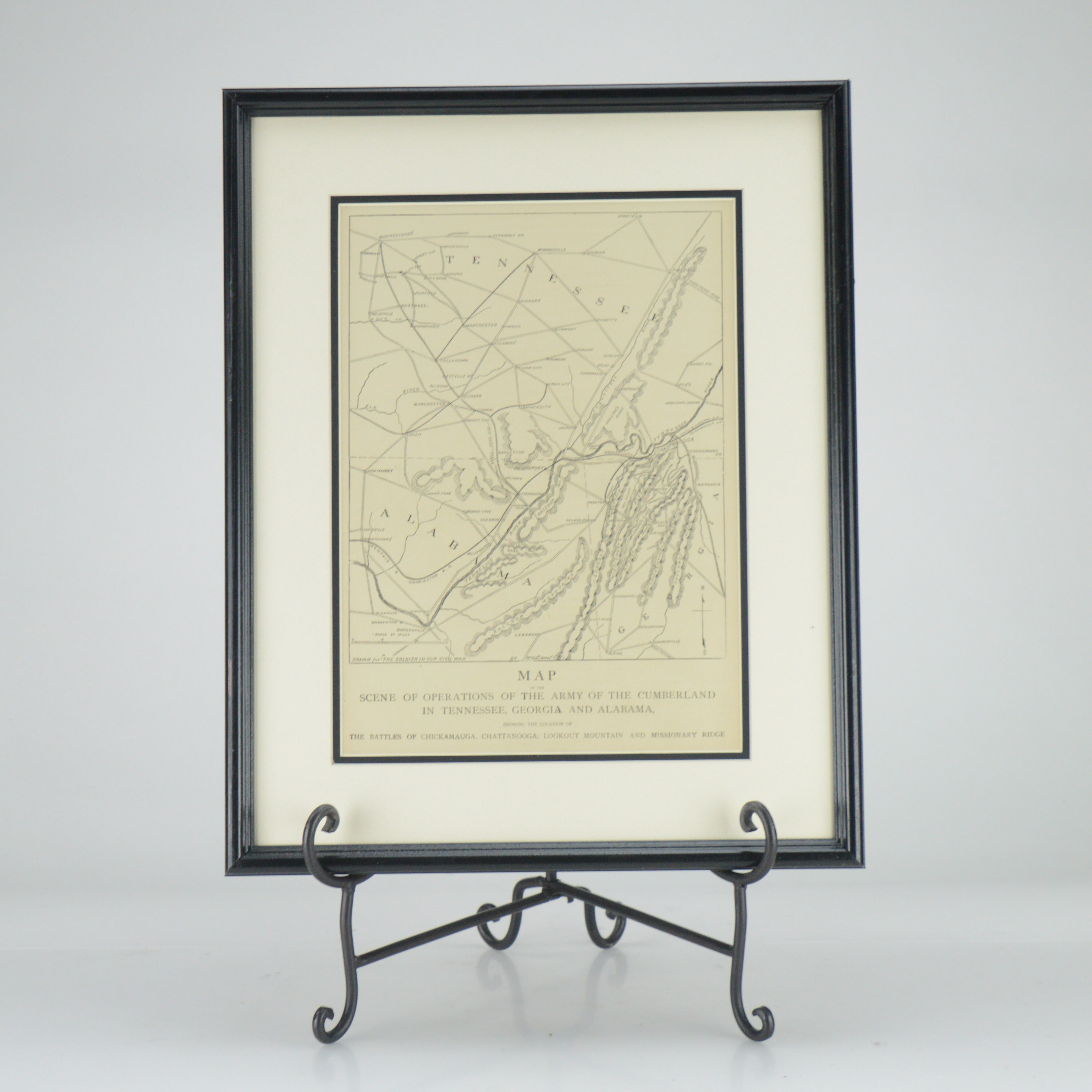 Original 1880s Map for Army of the Cumberlands