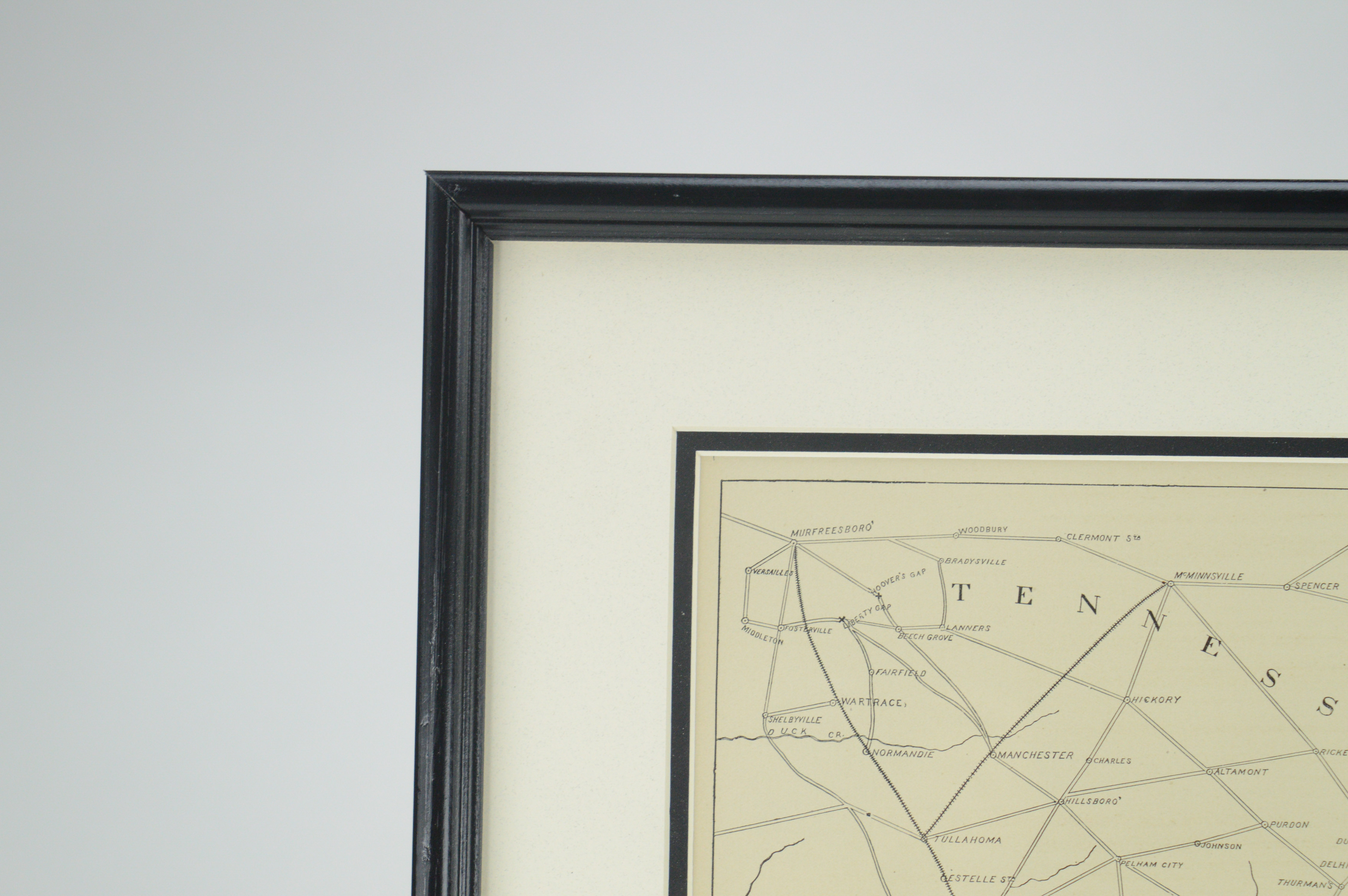 Original 1880s Map for Army of the Cumberlands