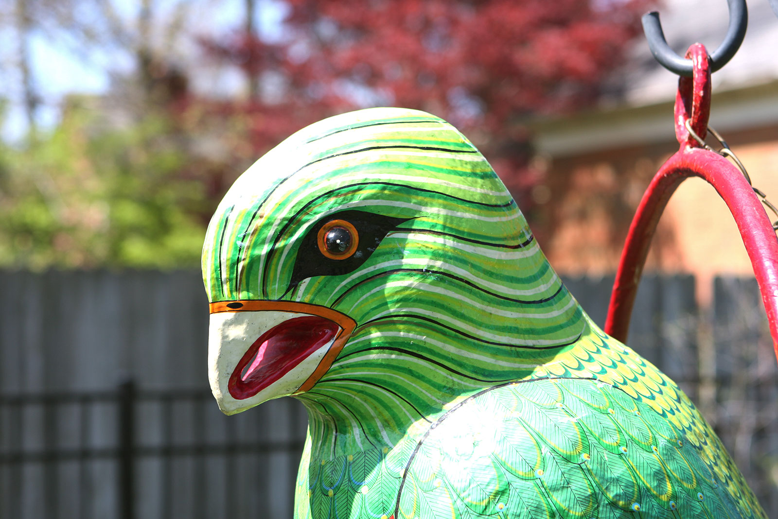 Large Signed Sergio Bustamante Paper Mache Parrot