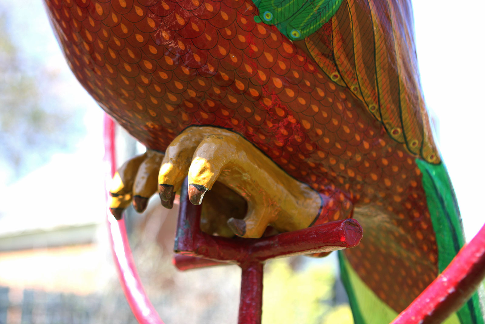 Large Signed Sergio Bustamante Paper Mache Parrot