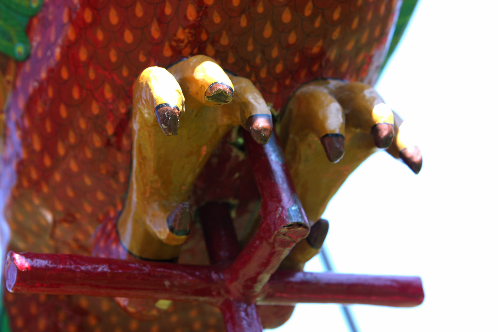 Large Signed Sergio Bustamante Paper Mache Parrot