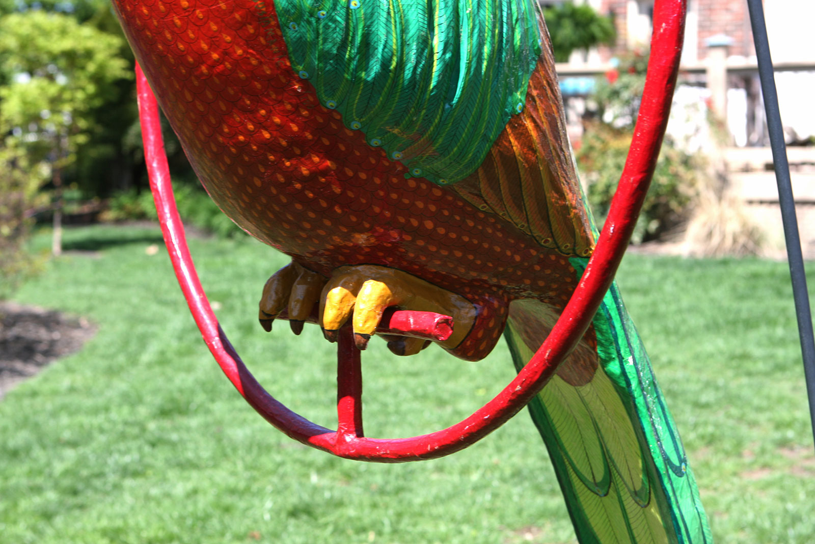 Large Signed Sergio Bustamante Paper Mache Parrot