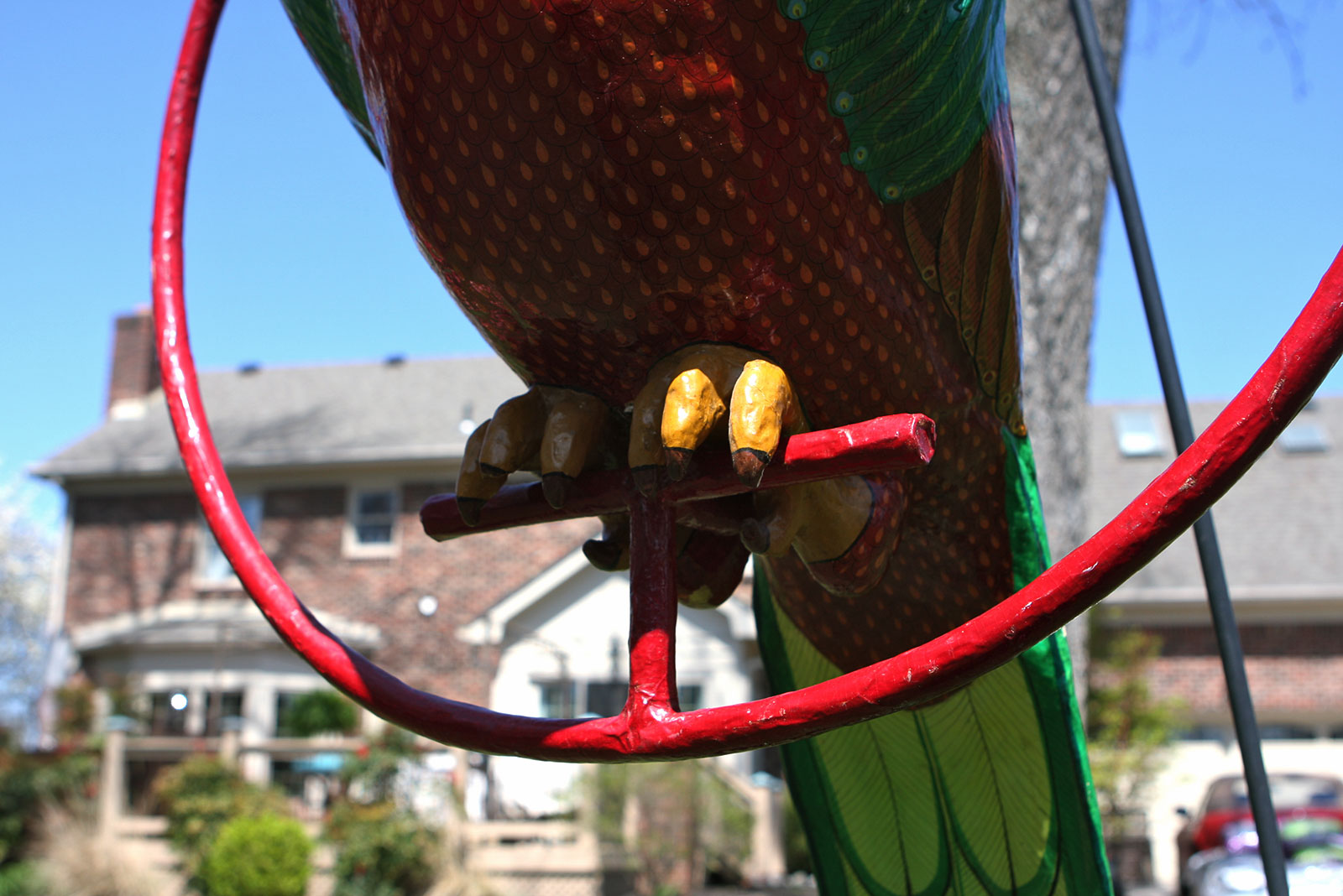 Large Signed Sergio Bustamante Paper Mache Parrot
