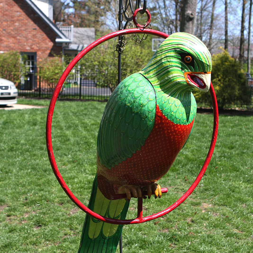 Large Signed Sergio Bustamante Paper Mache Parrot