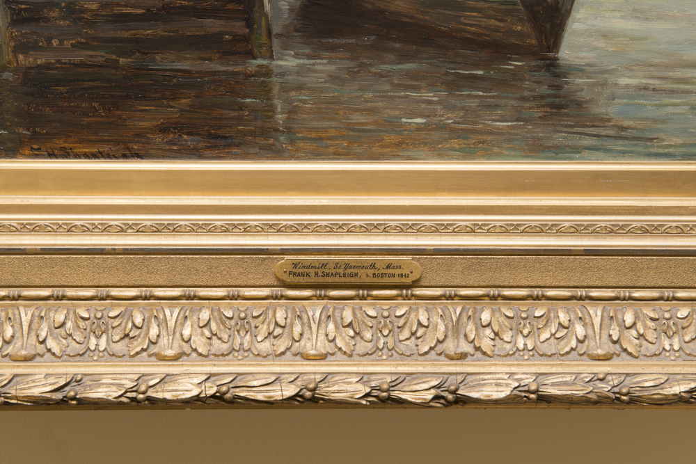 Henry Frank Shapleigh "Windmill South Yarmouth, Mass" Oil on Canvas