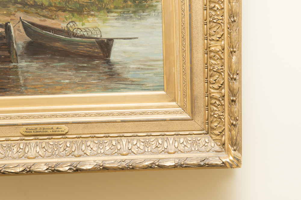 Henry Frank Shapleigh "Windmill South Yarmouth, Mass" Oil on Canvas