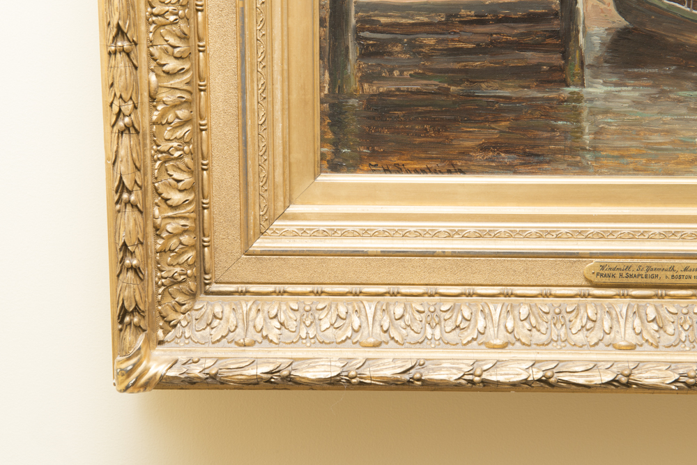 Henry Frank Shapleigh "Windmill South Yarmouth, Mass" Oil on Canvas