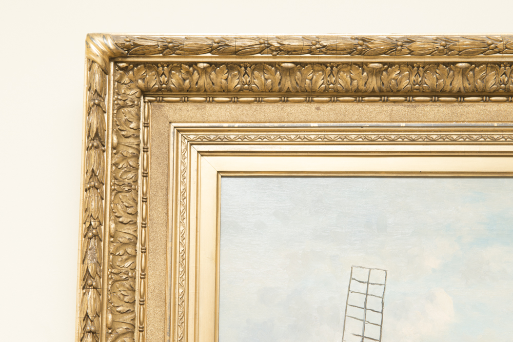 Henry Frank Shapleigh "Windmill South Yarmouth, Mass" Oil on Canvas