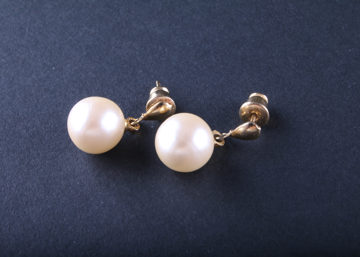 Pearl and Gold Stud Earrings