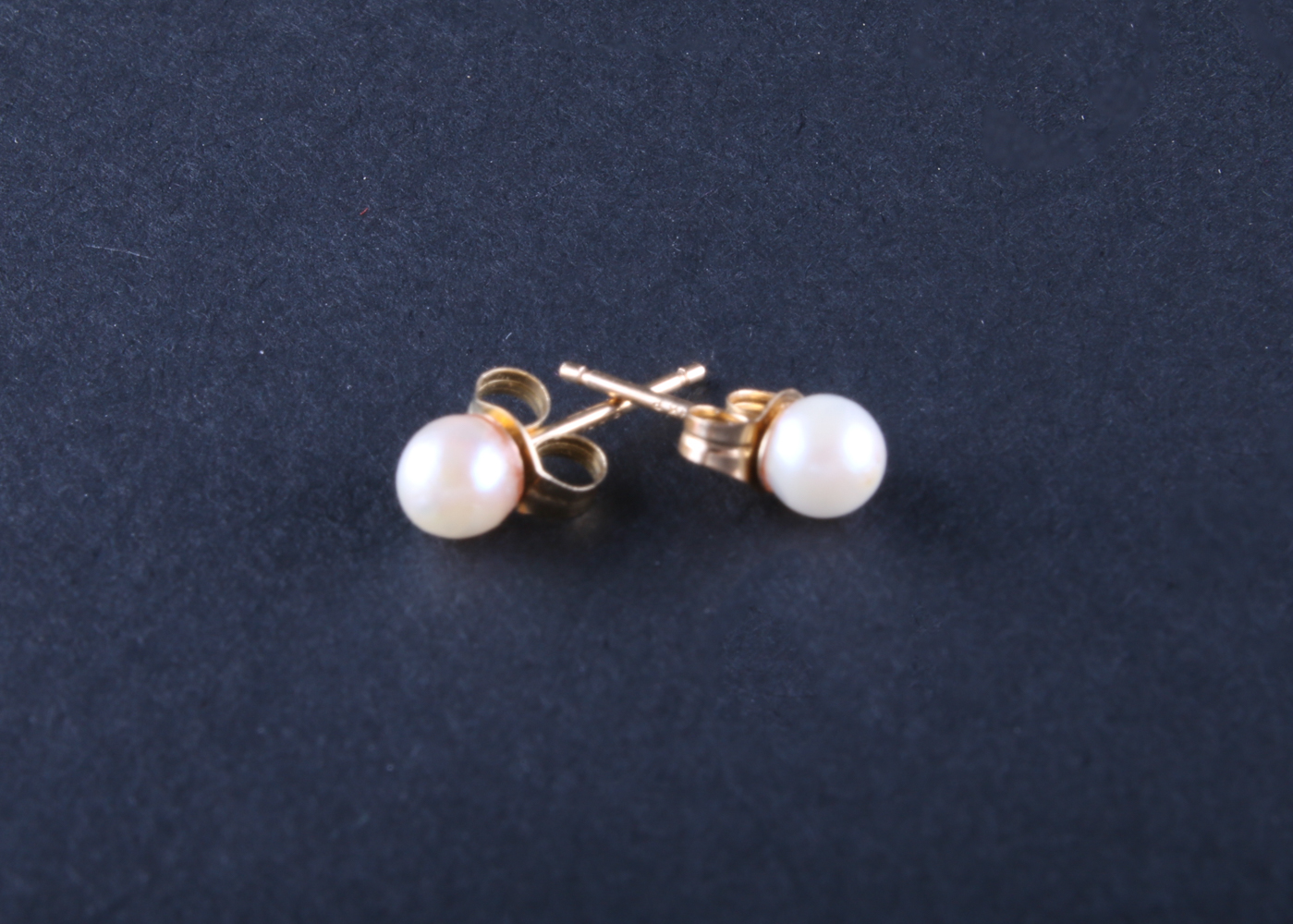 Pearl and Gold Stud Earrings