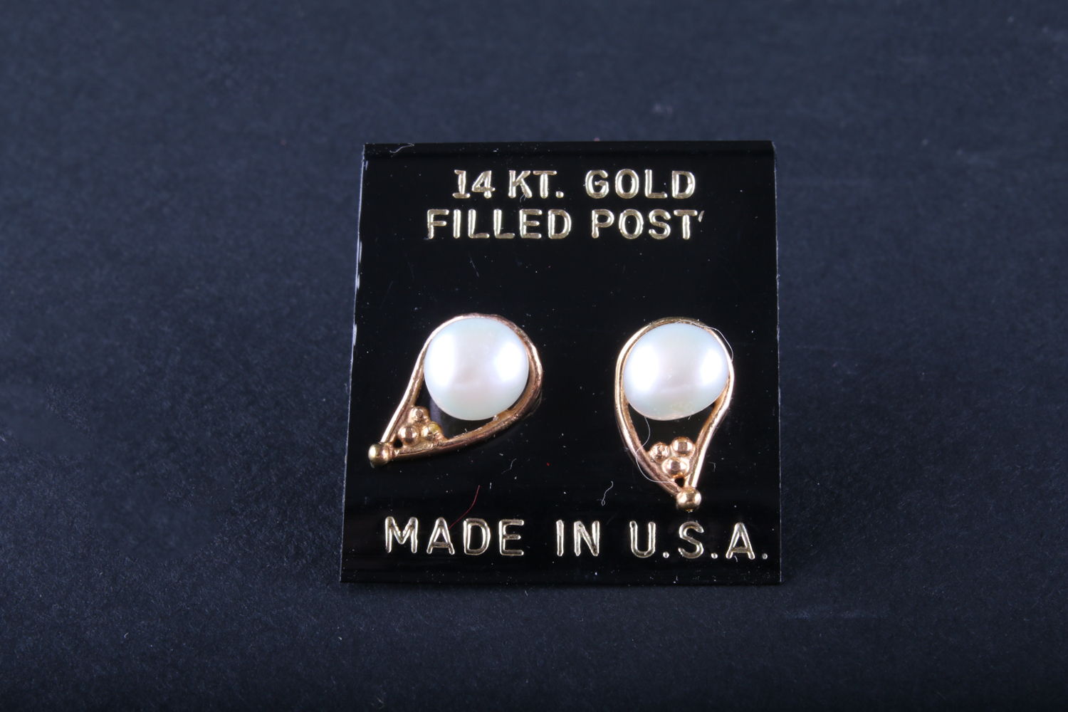 Pearl and Gold Stud Earrings