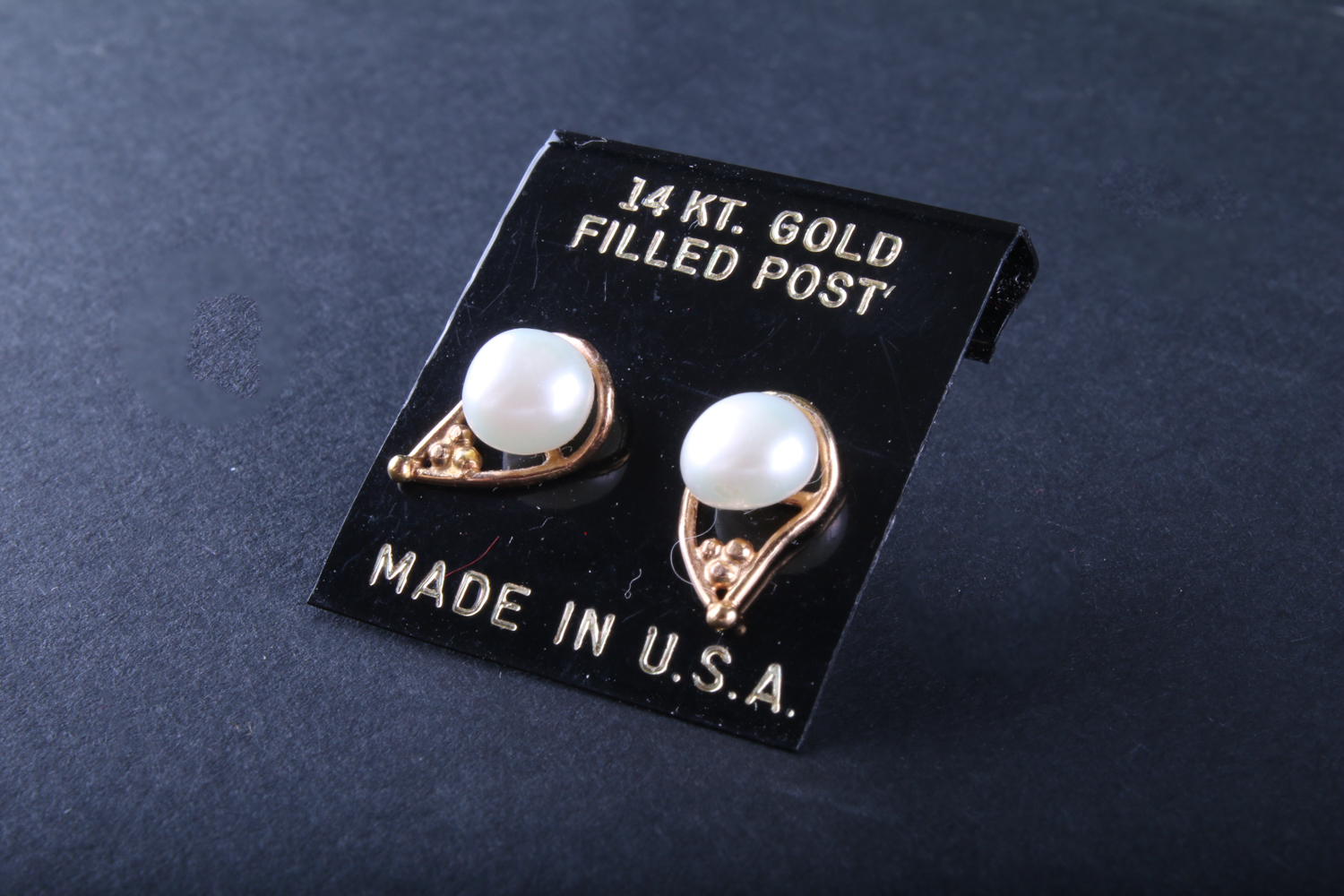 Pearl and Gold Stud Earrings