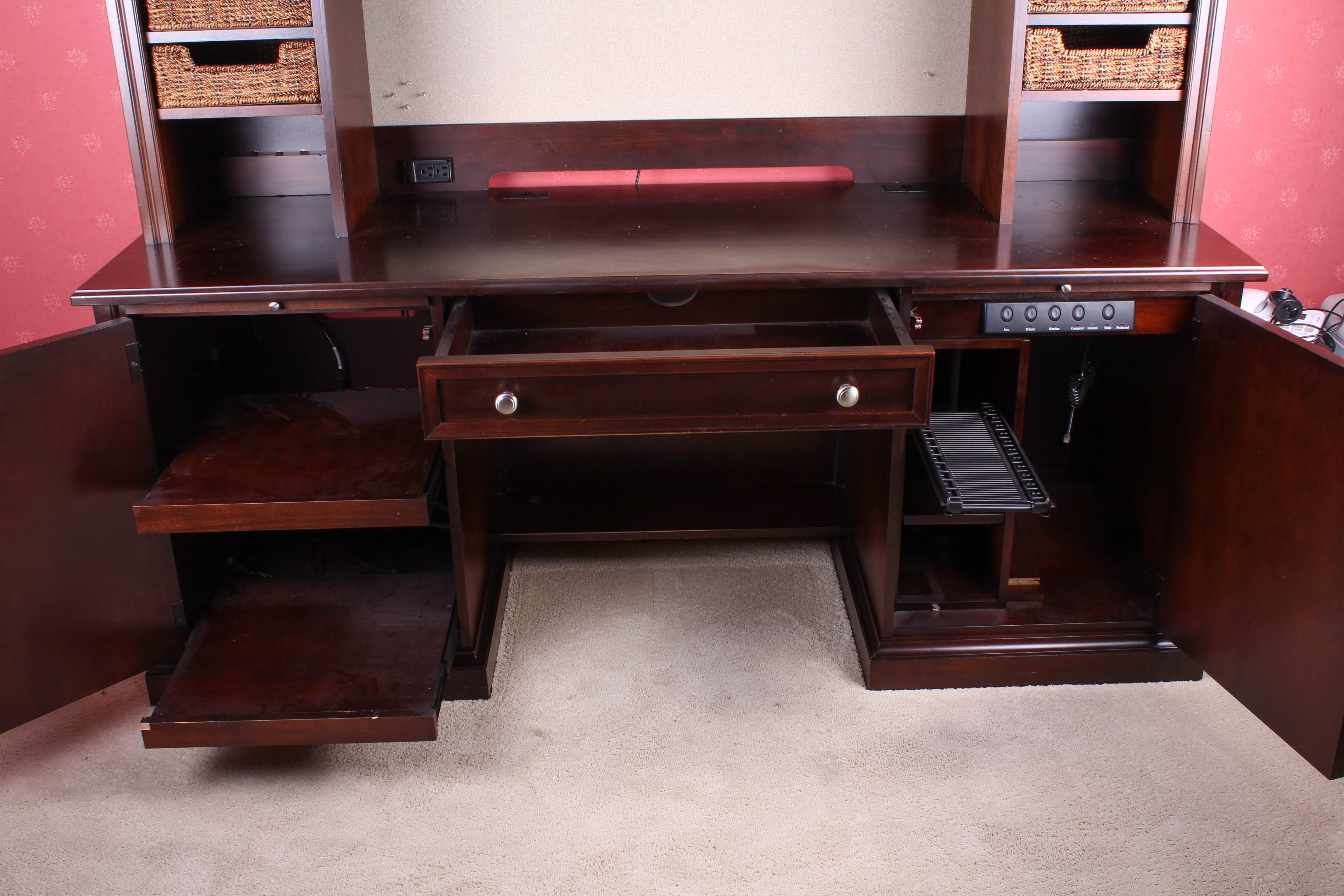 Stanley Furniture Office Desk with Hutch