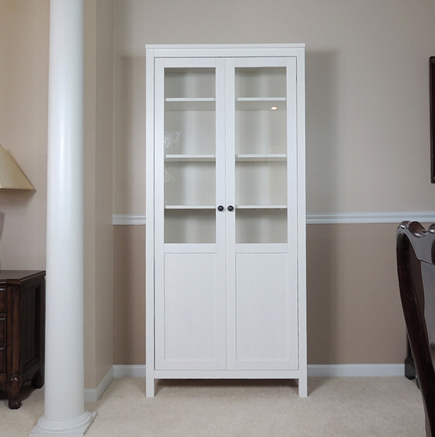 White IKEA Hemnes Hutch Cabinet