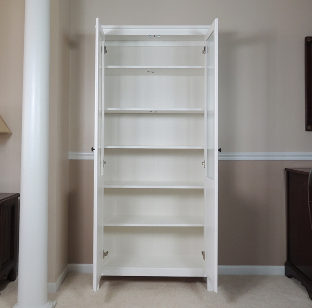 White IKEA Hemnes Hutch Cabinet