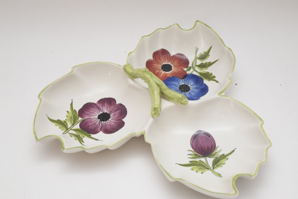 Vintage Made in Italy for Bonwit Teller Three Part Appetizer Bowl