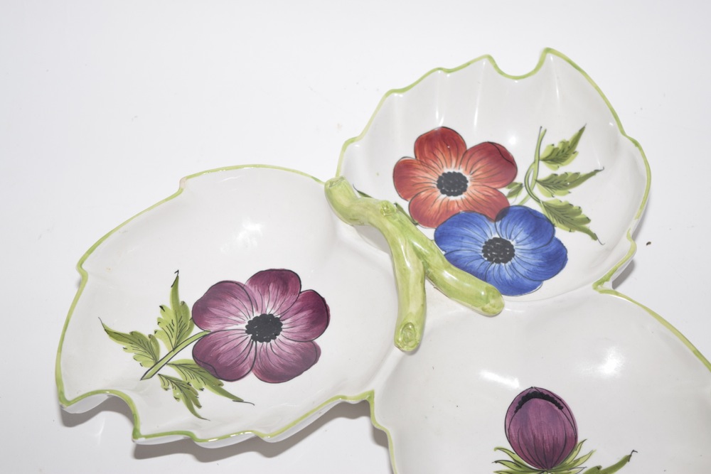 Vintage Made in Italy for Bonwit Teller Three Part Appetizer Bowl