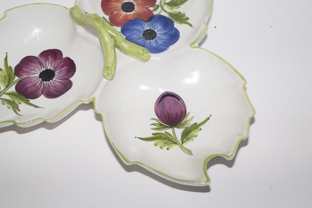 Vintage Made in Italy for Bonwit Teller Three Part Appetizer Bowl