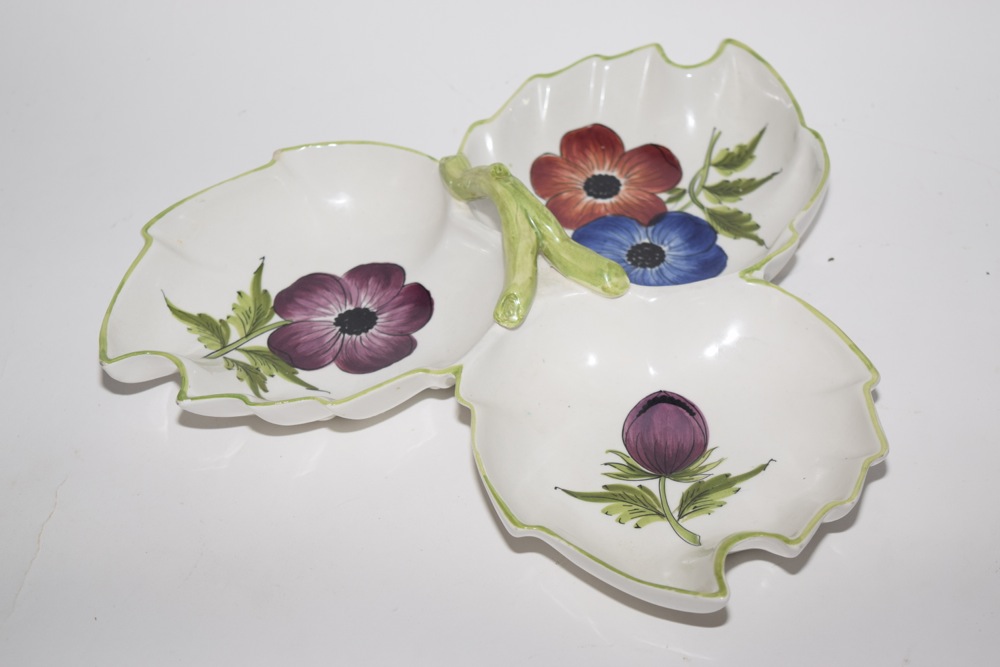 Vintage Made in Italy for Bonwit Teller Three Part Appetizer Bowl