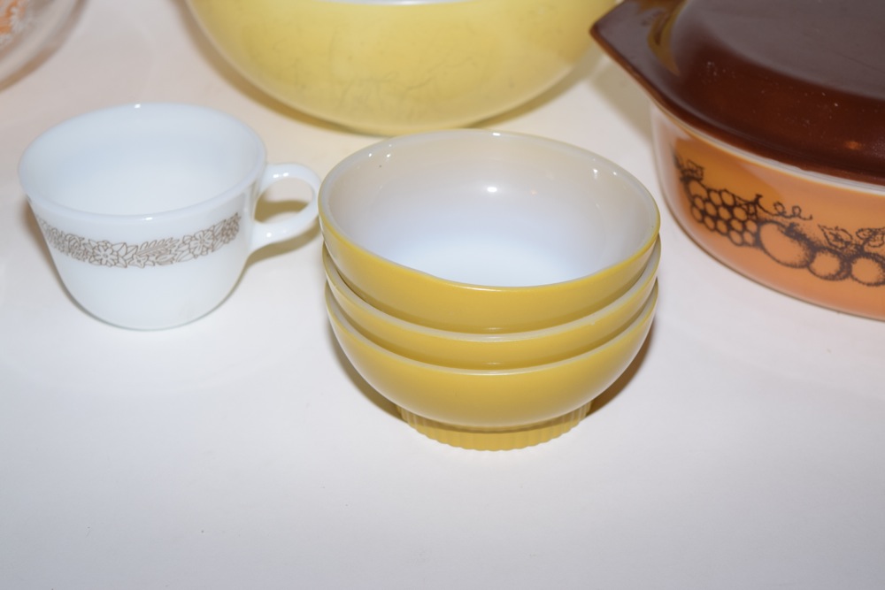 Vintage Patterned and Colorful Pyrex and Fire King