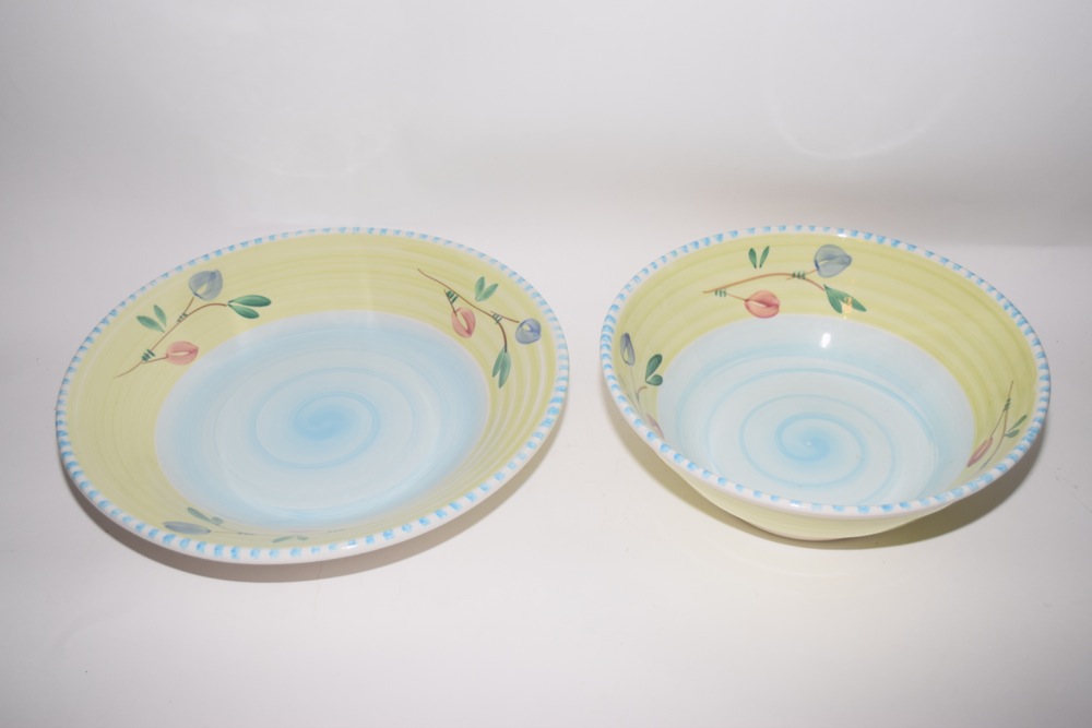 Extra Large Villa Romano Italian Ceramic Serving Bowls