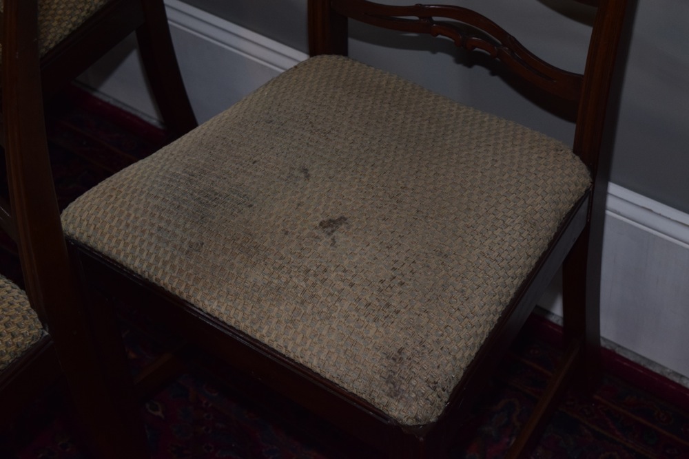 Eight Mahogany Mid-Century Chippendale Style Dining Chairs