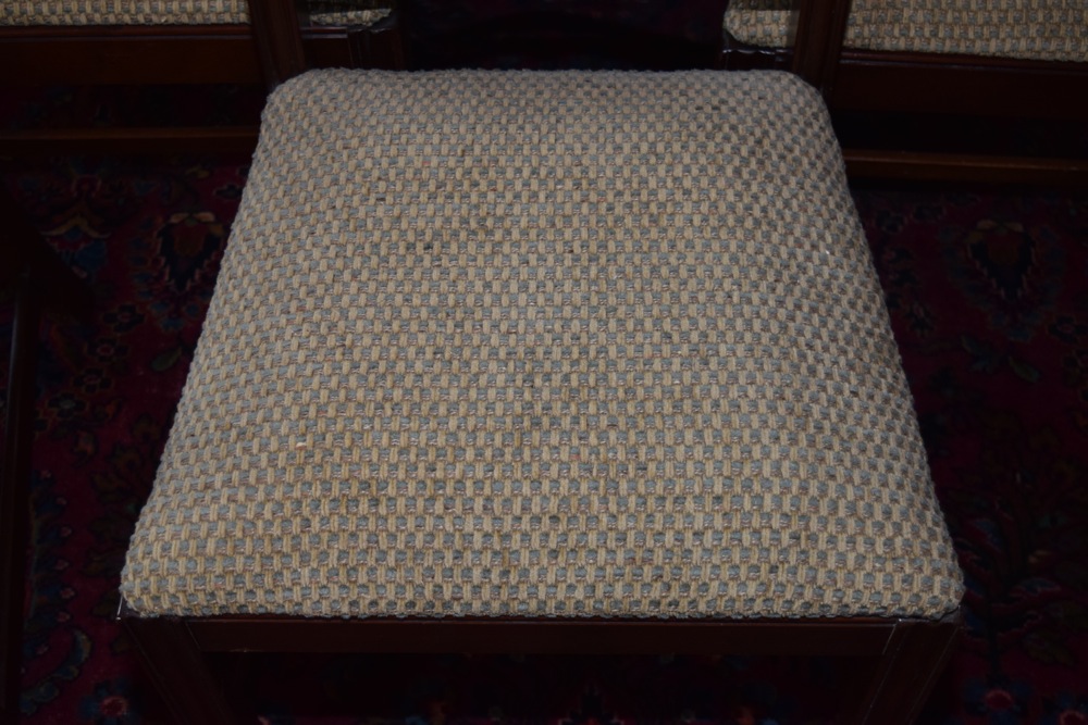 Eight Mahogany Mid-Century Chippendale Style Dining Chairs