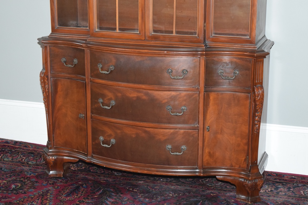 Mid-Century Mahogany China Hutch