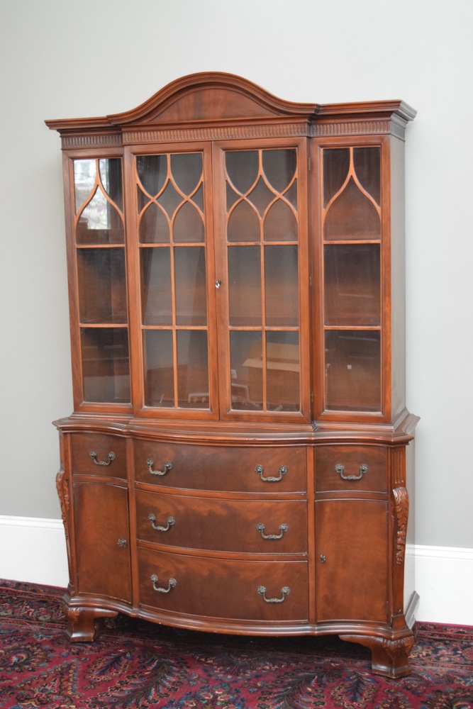 Mid-Century Mahogany China Hutch