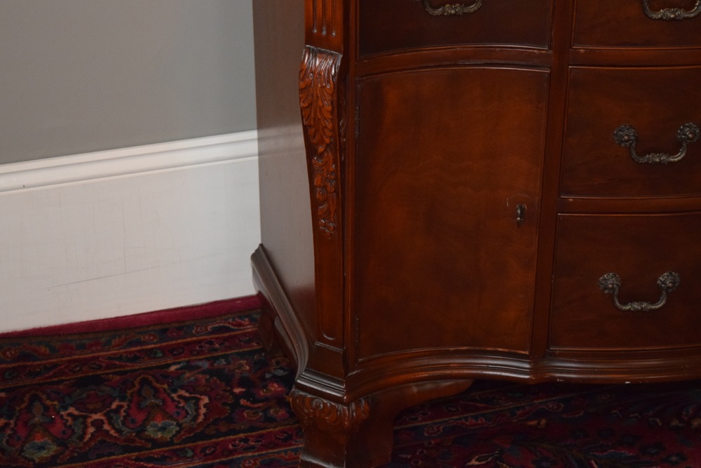 Mid-Century Mahogany China Hutch