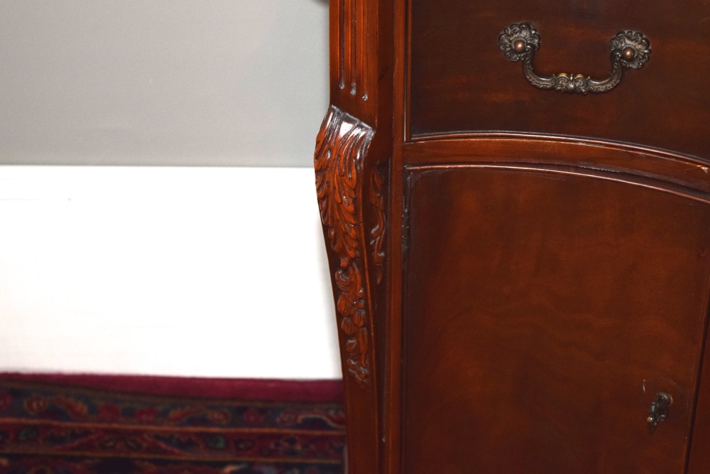 Mid-Century Mahogany China Hutch