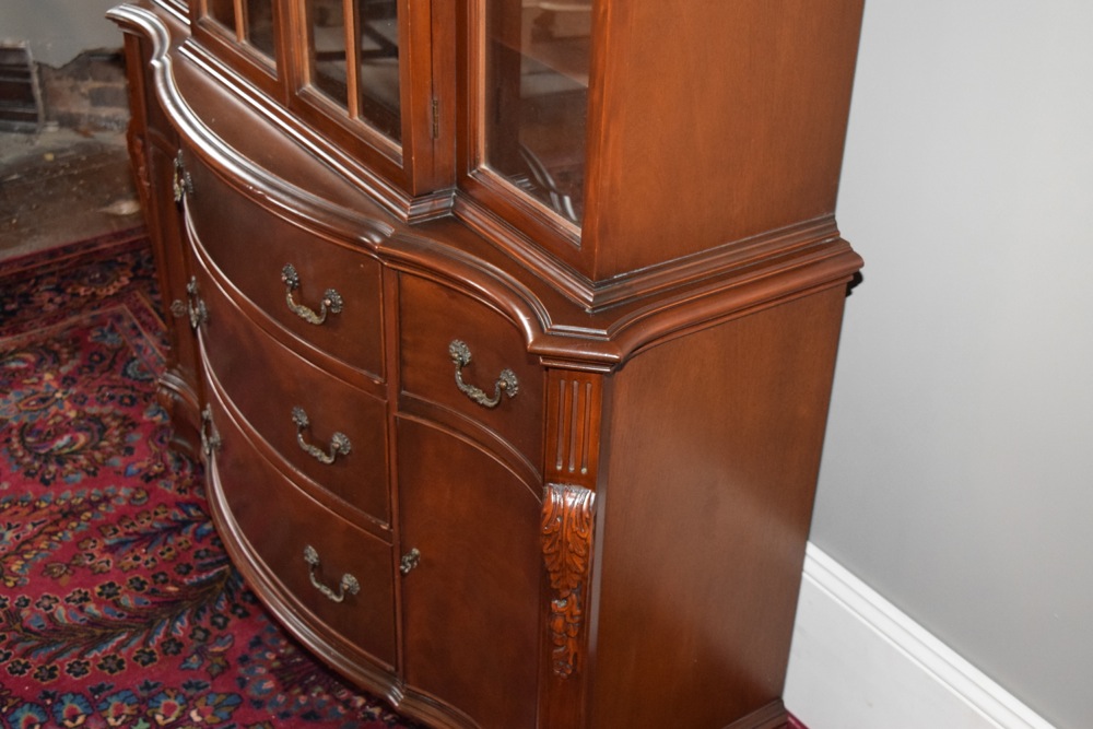 Mid-Century Mahogany China Hutch