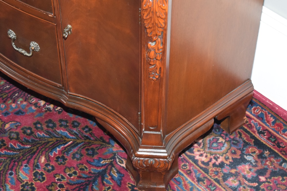 Mid-Century Mahogany China Hutch