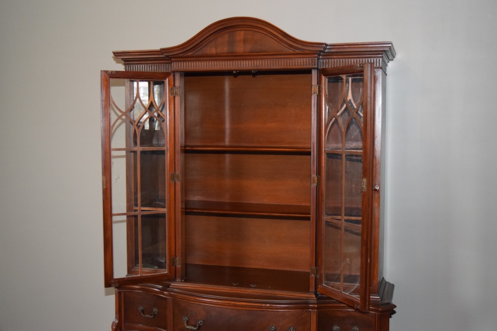 Mid-Century Mahogany China Hutch