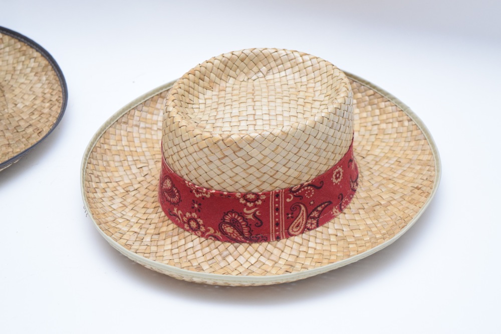 Pair of Mens Vintage Raffia Panama Hats