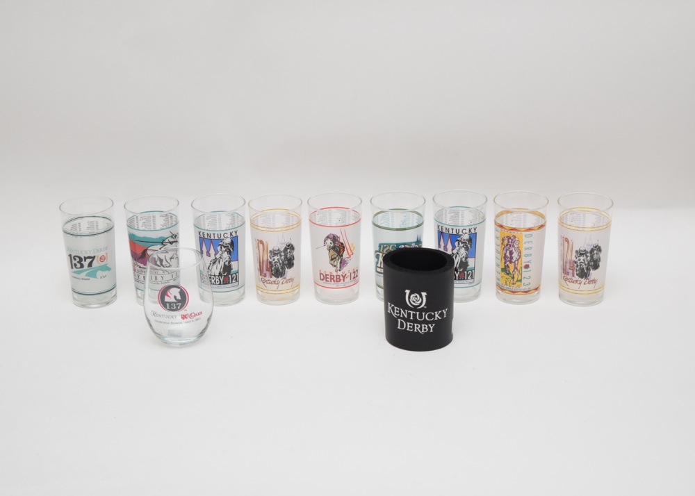 1990s and 2000s Kentucky Derby and Oaks Juleps, Tumblers and Coozy