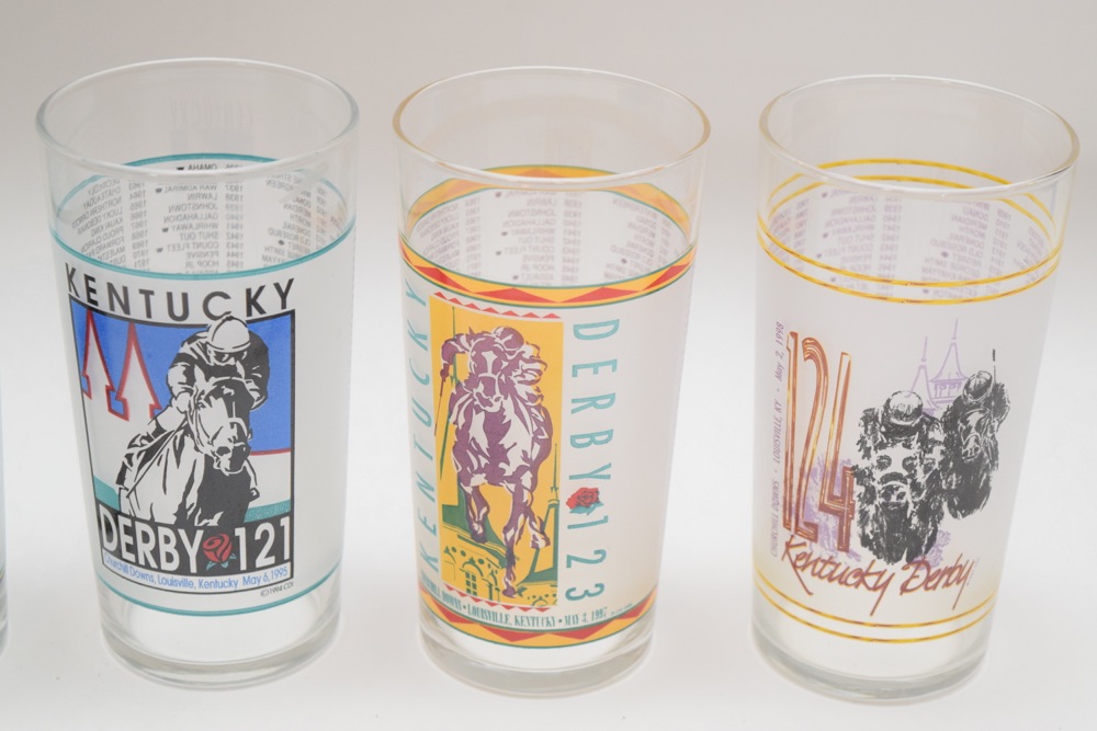 1990s and 2000s Kentucky Derby and Oaks Juleps, Tumblers and Coozy
