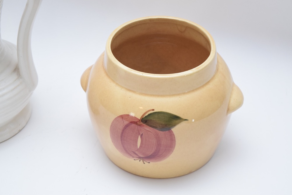 Vintage American Stoneware Amphora and Yellow Ware Crock