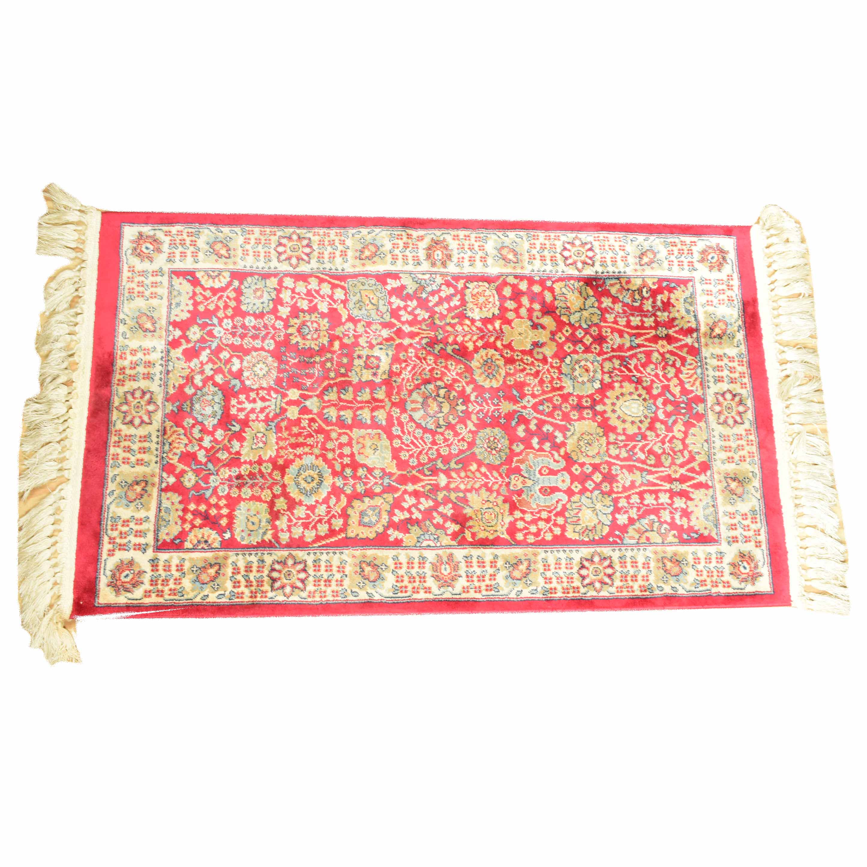 Tabriz Style Rug in Red and Cream