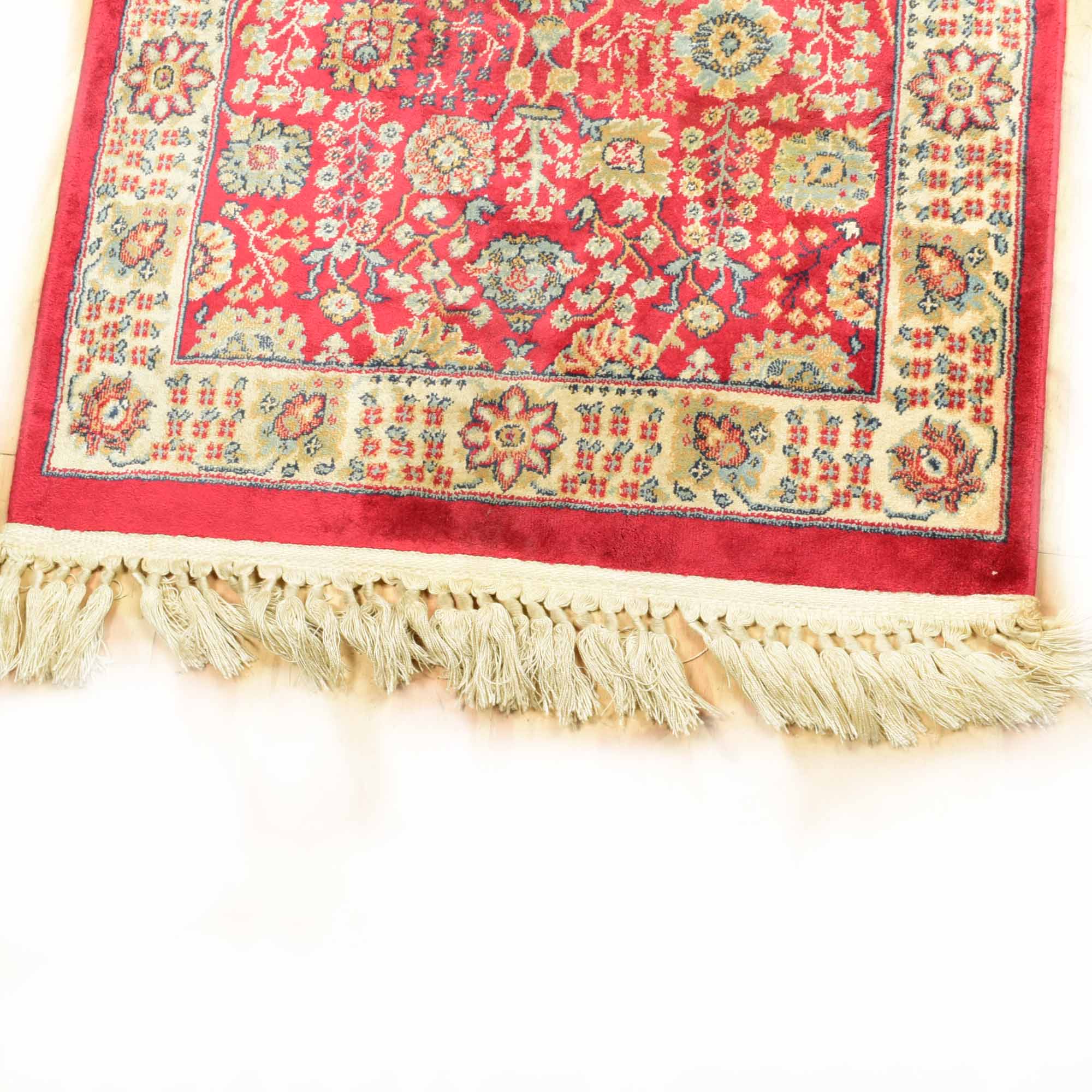 Tabriz Style Rug in Red and Cream