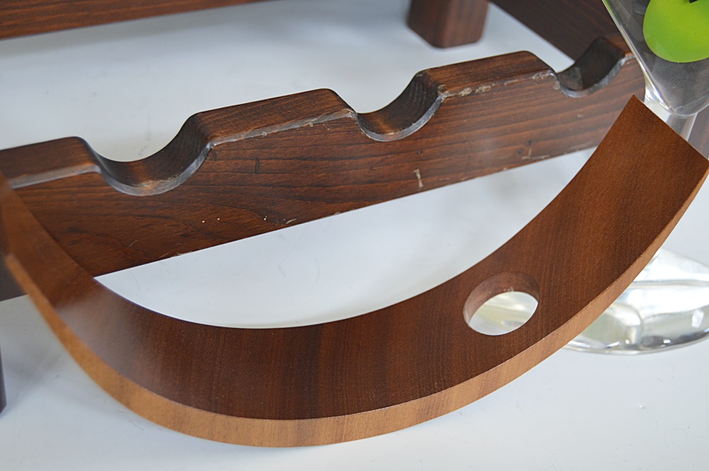 Wood Wine Racks and Martini Clock