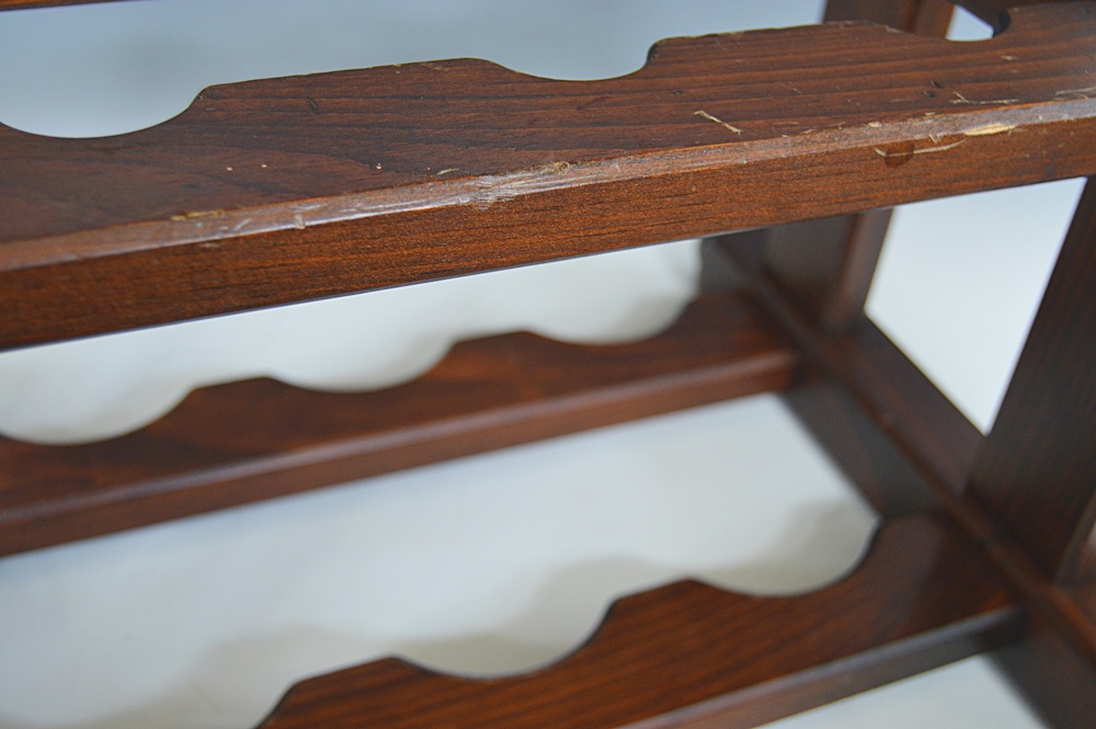 Wood Wine Racks and Martini Clock