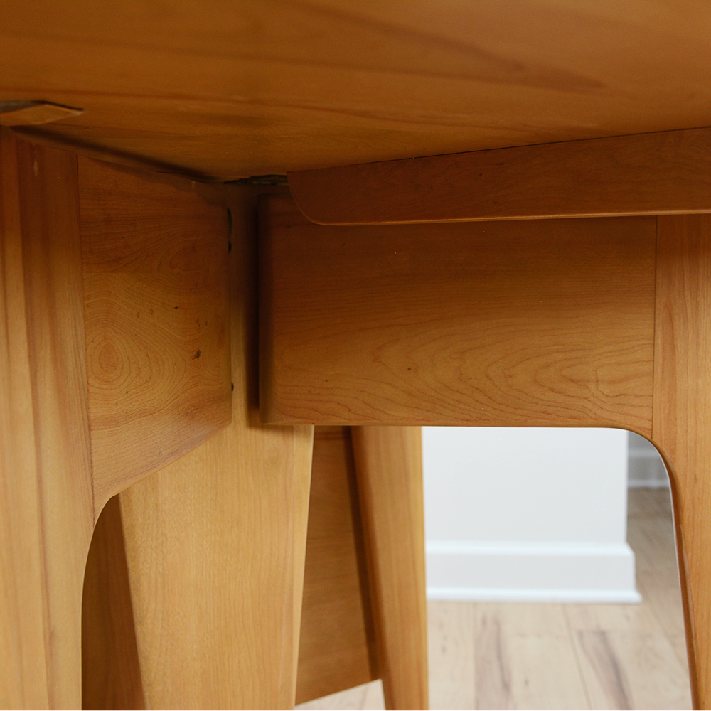 Mid Century Modern Heywood Wakefield Gateleg Dining Table and Chairs