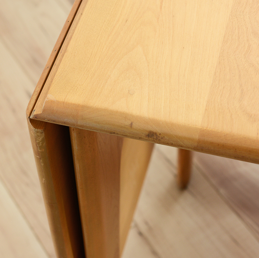 Mid Century Modern Heywood Wakefield Gateleg Dining Table and Chairs