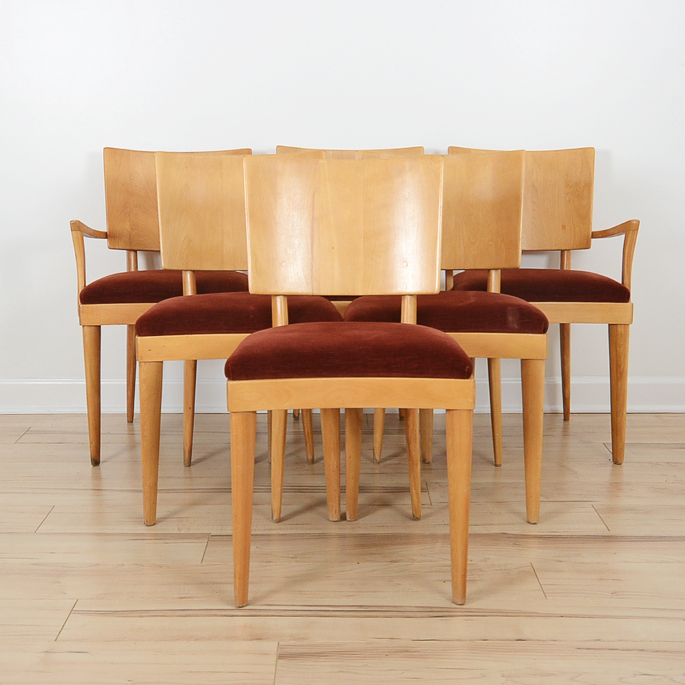 Mid Century Modern Heywood Wakefield Gateleg Dining Table and Chairs