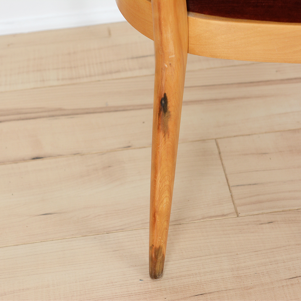 Mid Century Modern Heywood Wakefield Gateleg Dining Table and Chairs