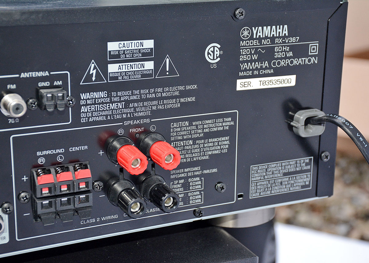 Yamaha Natural Sound AV Receiver RX-V367 and Speakers