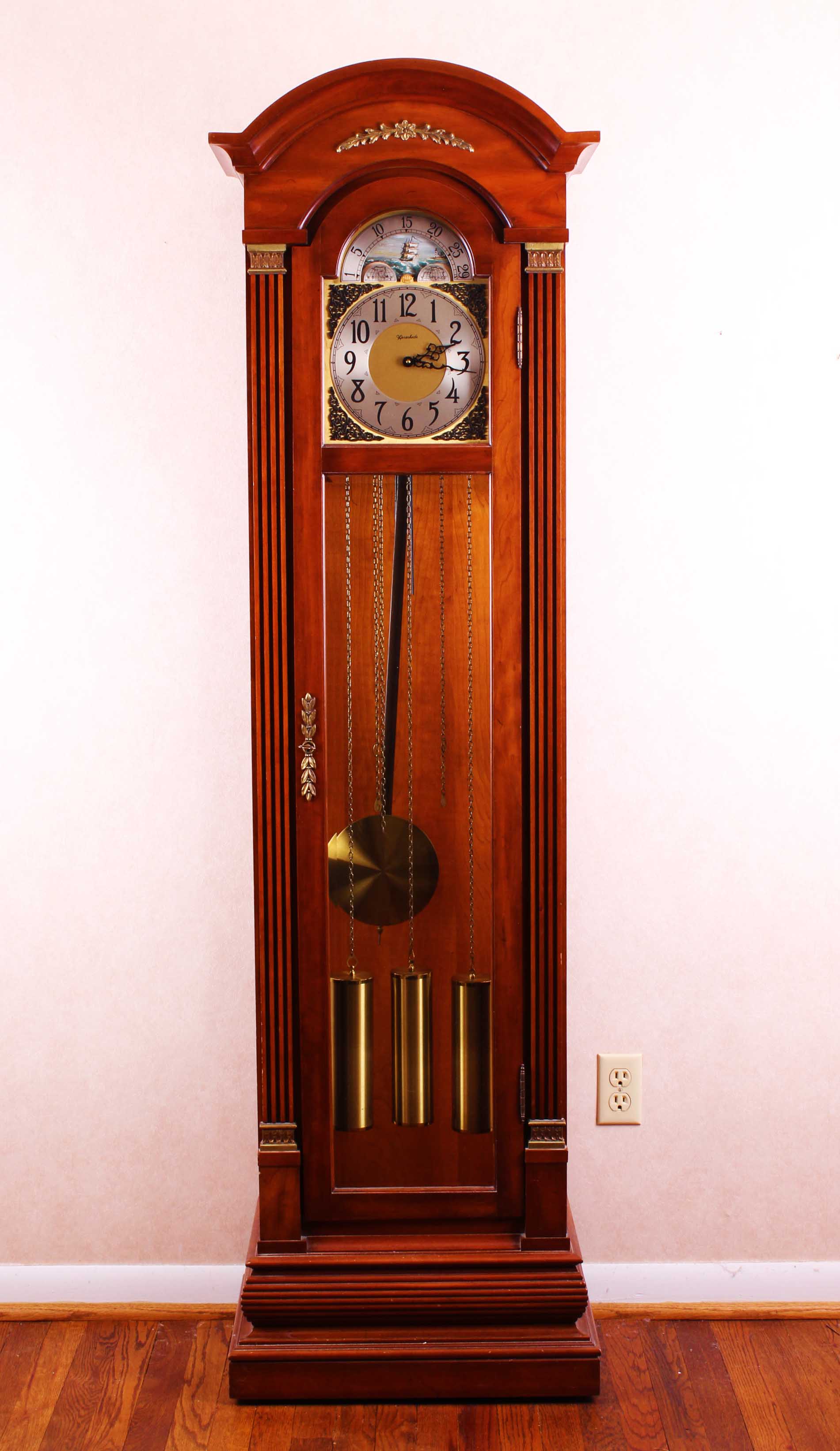 Vintage Herschede Grandfather Clock Model 325