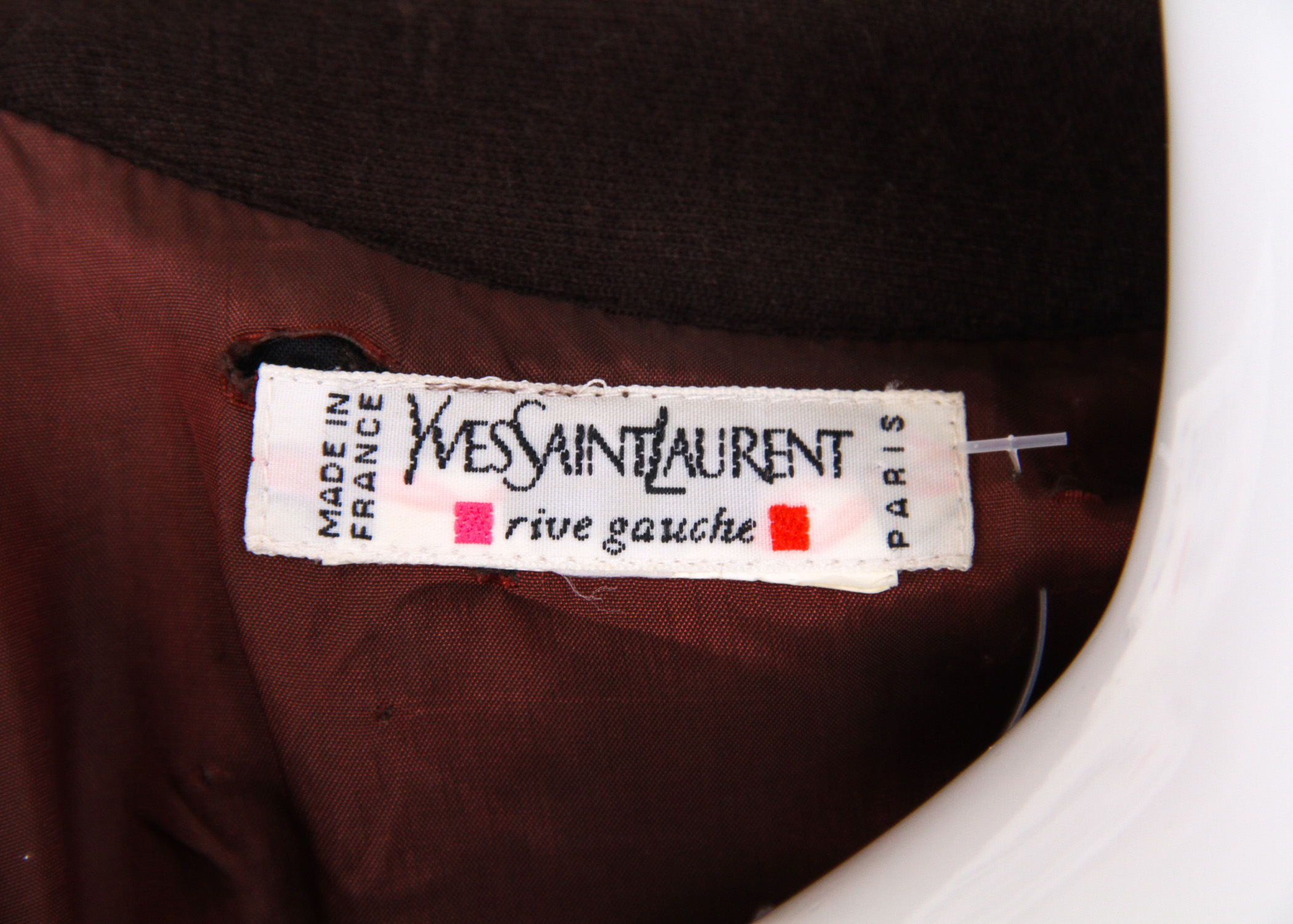 Yves Saint Laurent Brown Wool Wrap Dress