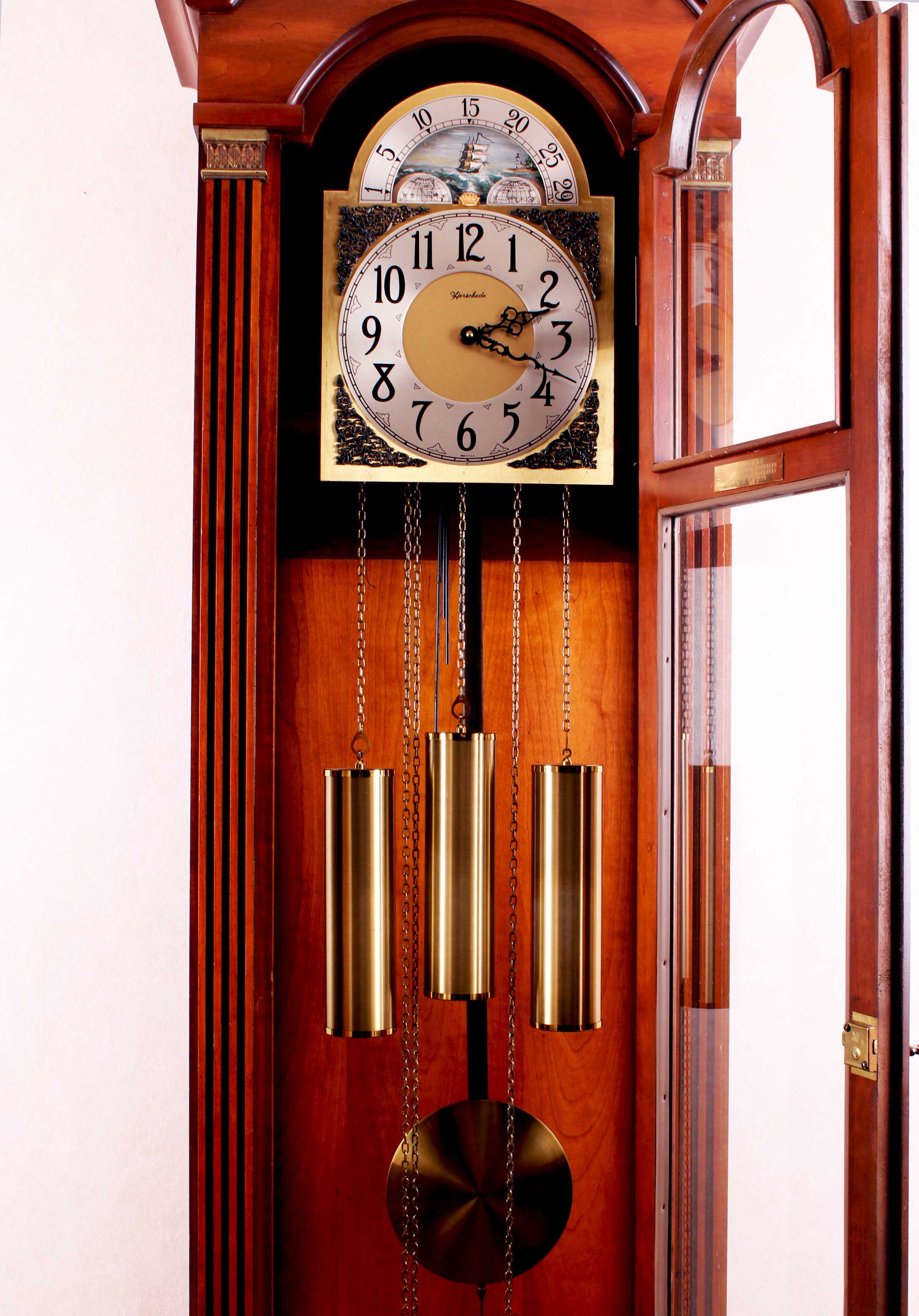 Vintage Herschede Grandfather Clock Model 325